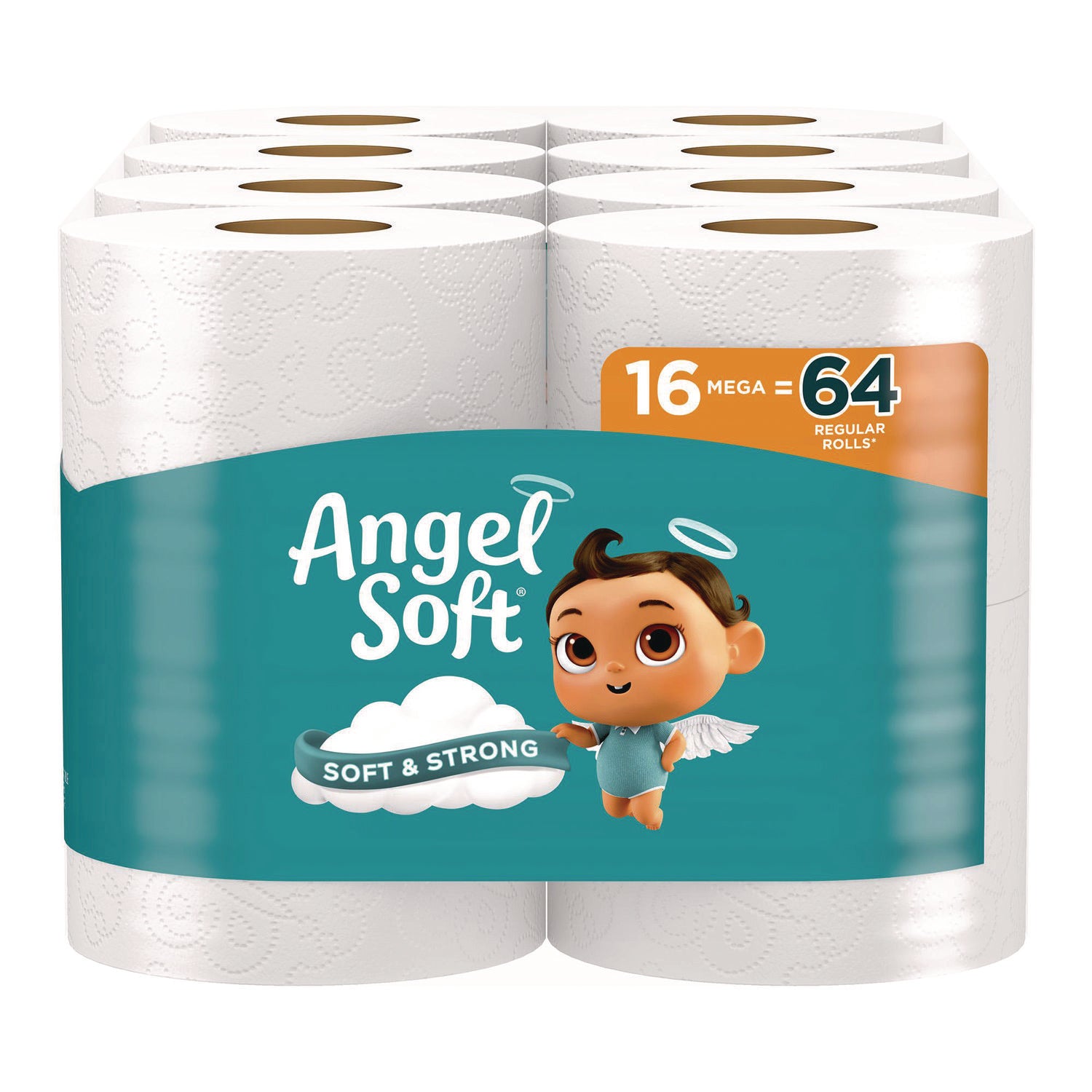Mega Toilet Paper, Septic Safe, 2-Ply, White, 320 Sheets/Roll, 16 Rolls/Pack