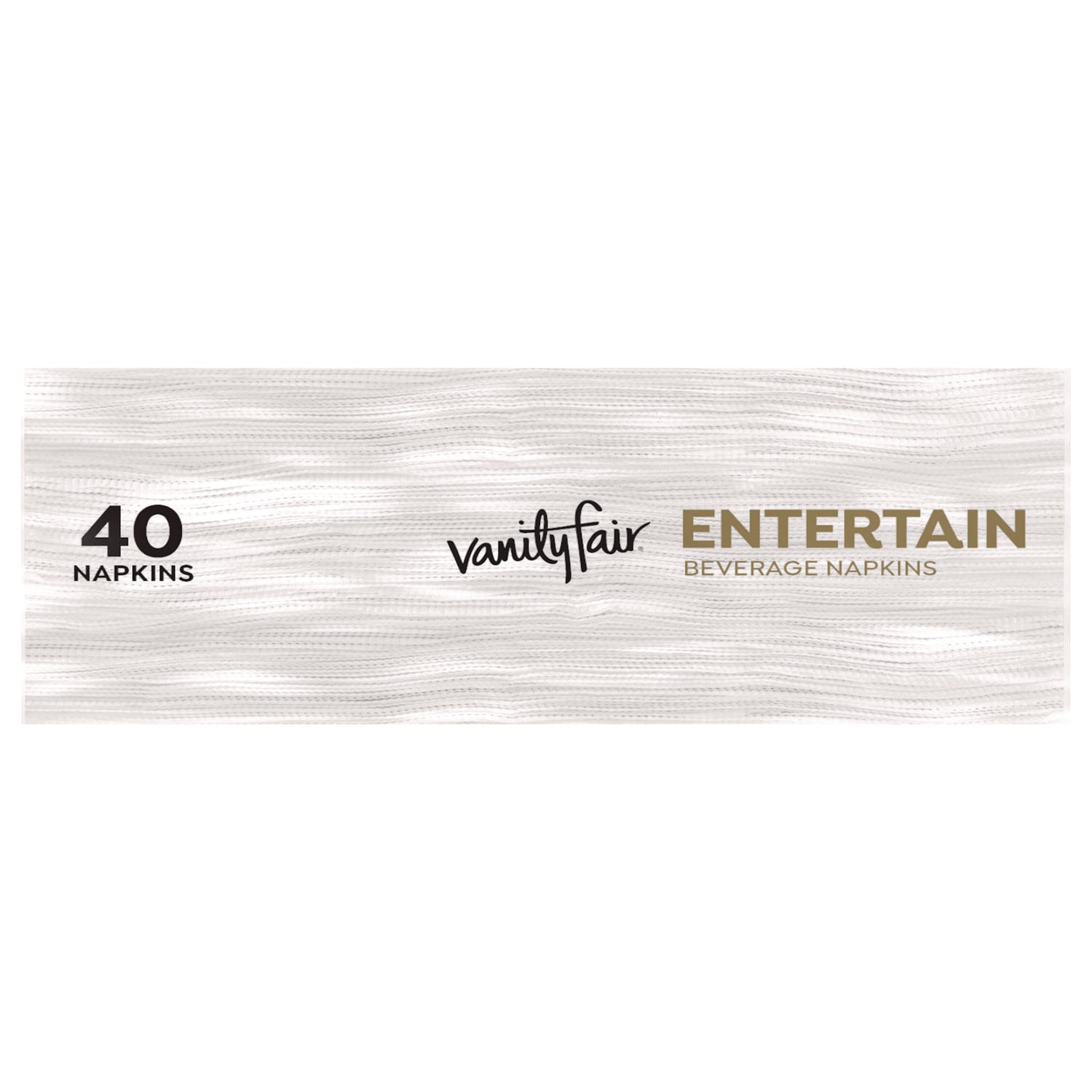 Entertain Beverage Napkins, 2-Ply, 9.8 x 9.8, White, 40/Pack, 12 Packs/Carton