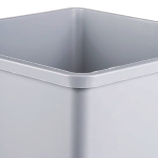 Untouchable Waste Container, Square, Plastic, 35gal, Gray