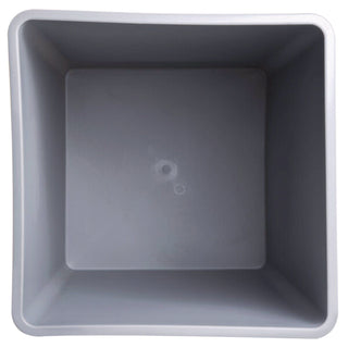 Untouchable Waste Container, Square, Plastic, 35gal, Gray