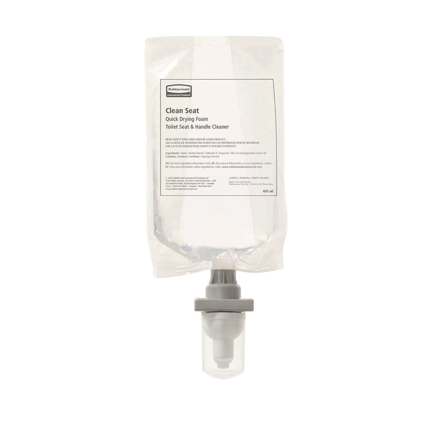 TC Clean Seat Foaming Refill, Unscented, 400mL Box, 12/Carton