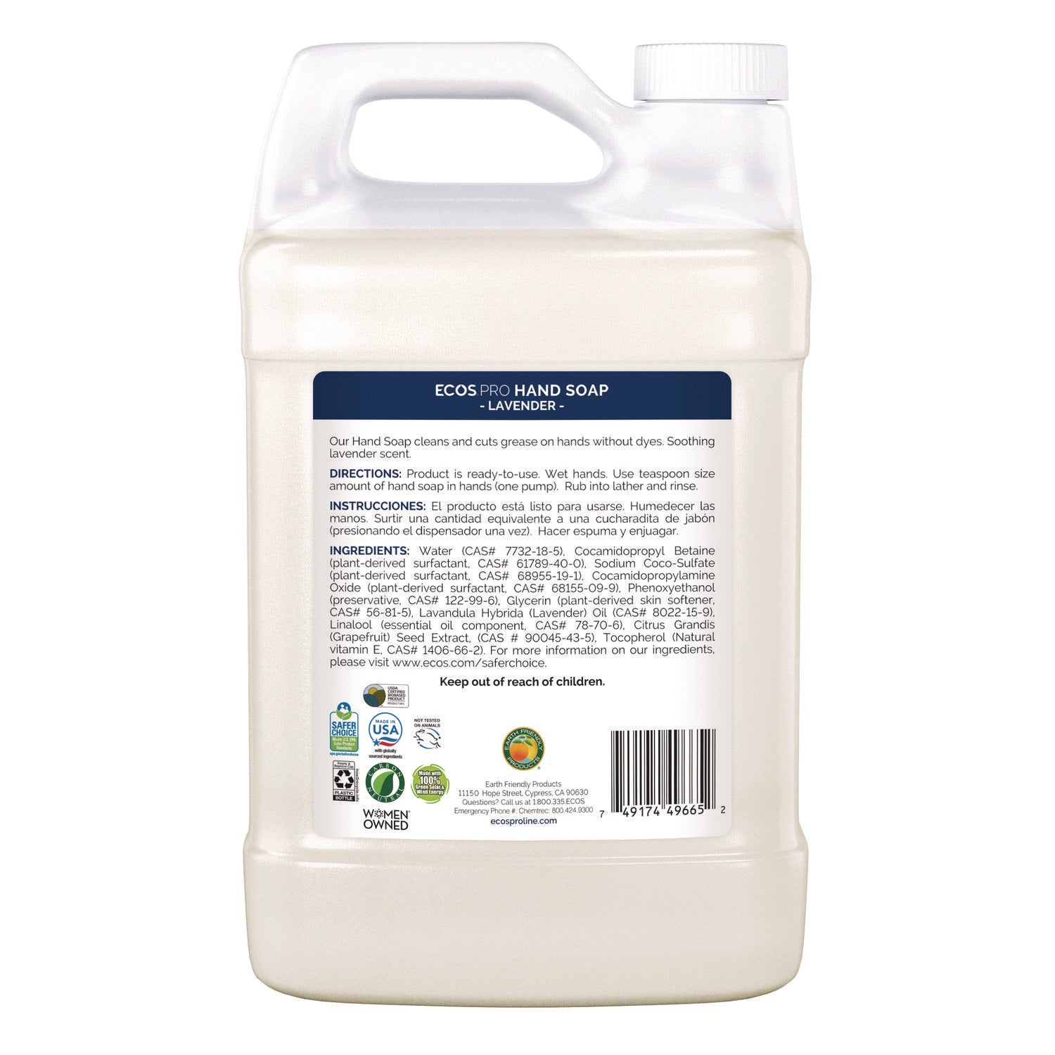 Liquid Hand Soap, Lavender Scent, 1 gal Bottle