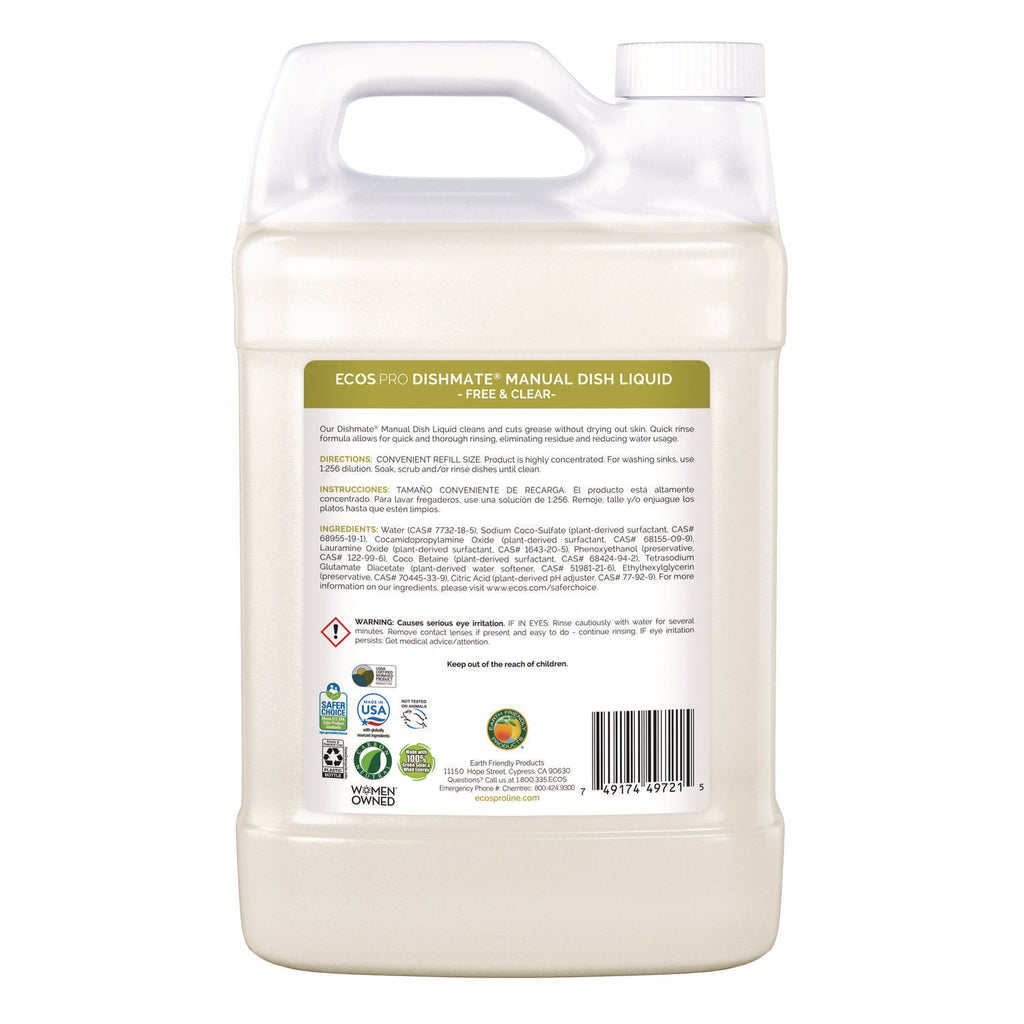 Dishmate Manual Dish Liquid, 128 oz Bottle