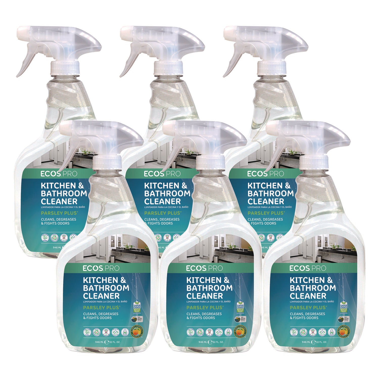 Parsley Plus All-Purpose Kitchen & Bathroom Cleaner, 32 oz Spray Bottle