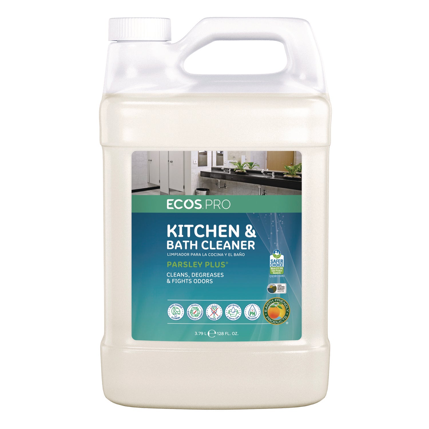 Parsley Plus All-Purpose Kitchen & Bathroom Cleaner, Herbal Scent, 1 gal Bottle
