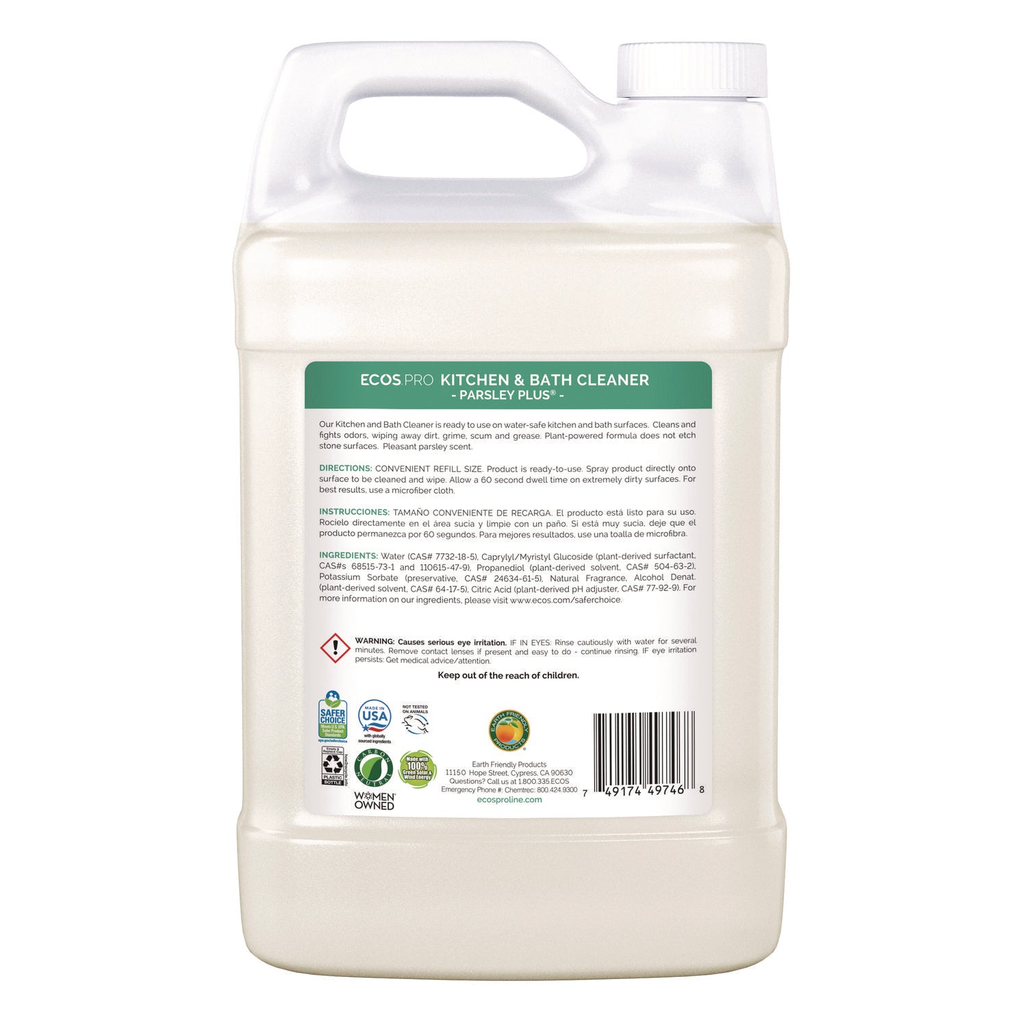 Parsley Plus All-Purpose Kitchen & Bathroom Cleaner, Herbal Scent, 1 gal Bottle