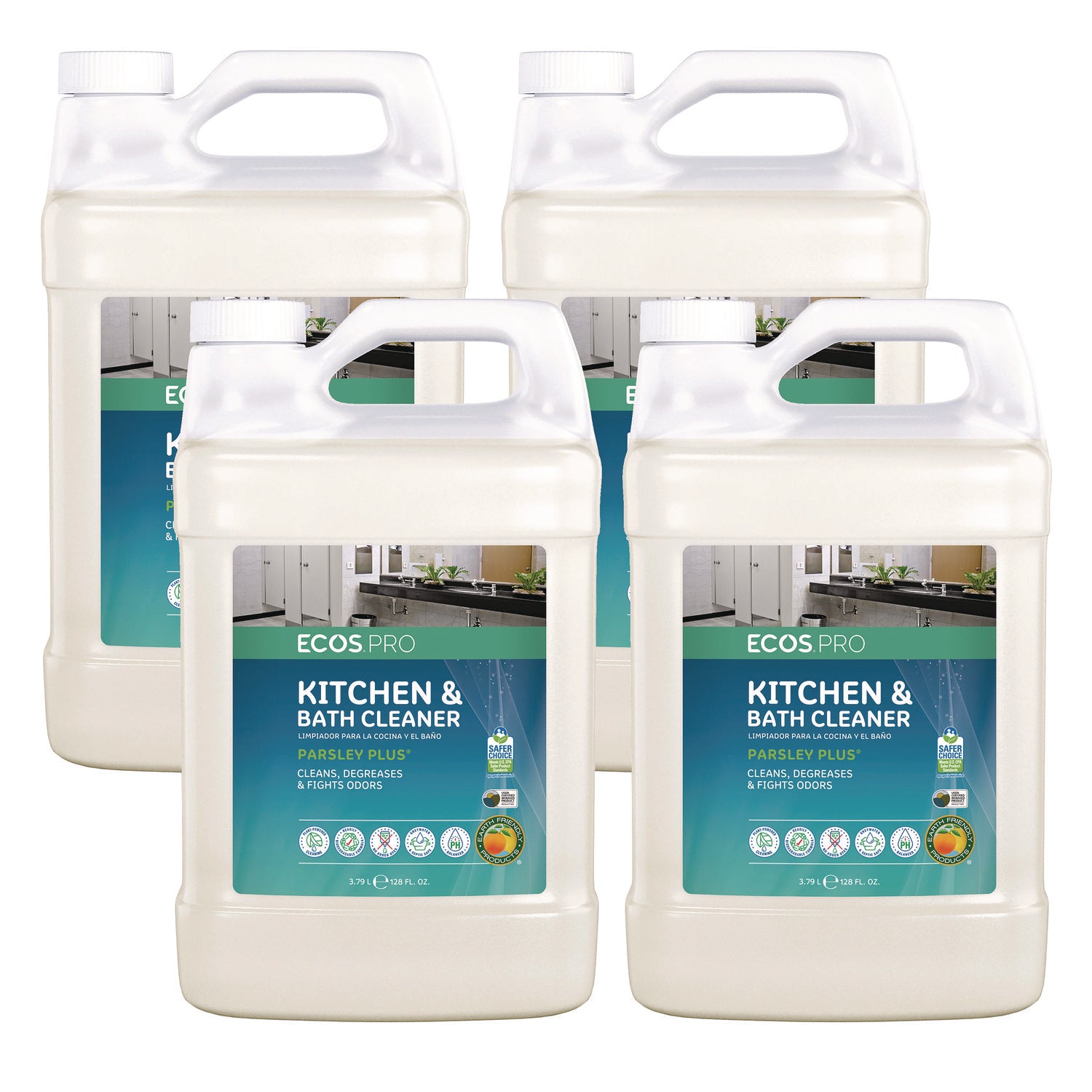 Parsley Plus All-Purpose Kitchen & Bathroom Cleaner, Herbal Scent, 1 gal Bottle
