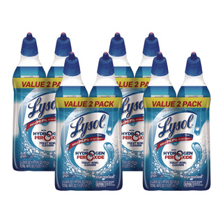 Toilet Bowl Cleaner with Hydrogen Peroxide, Ocean Fresh, 24 oz Angle Neck Bottle, 2/Pack, 4 Packs/Carton
