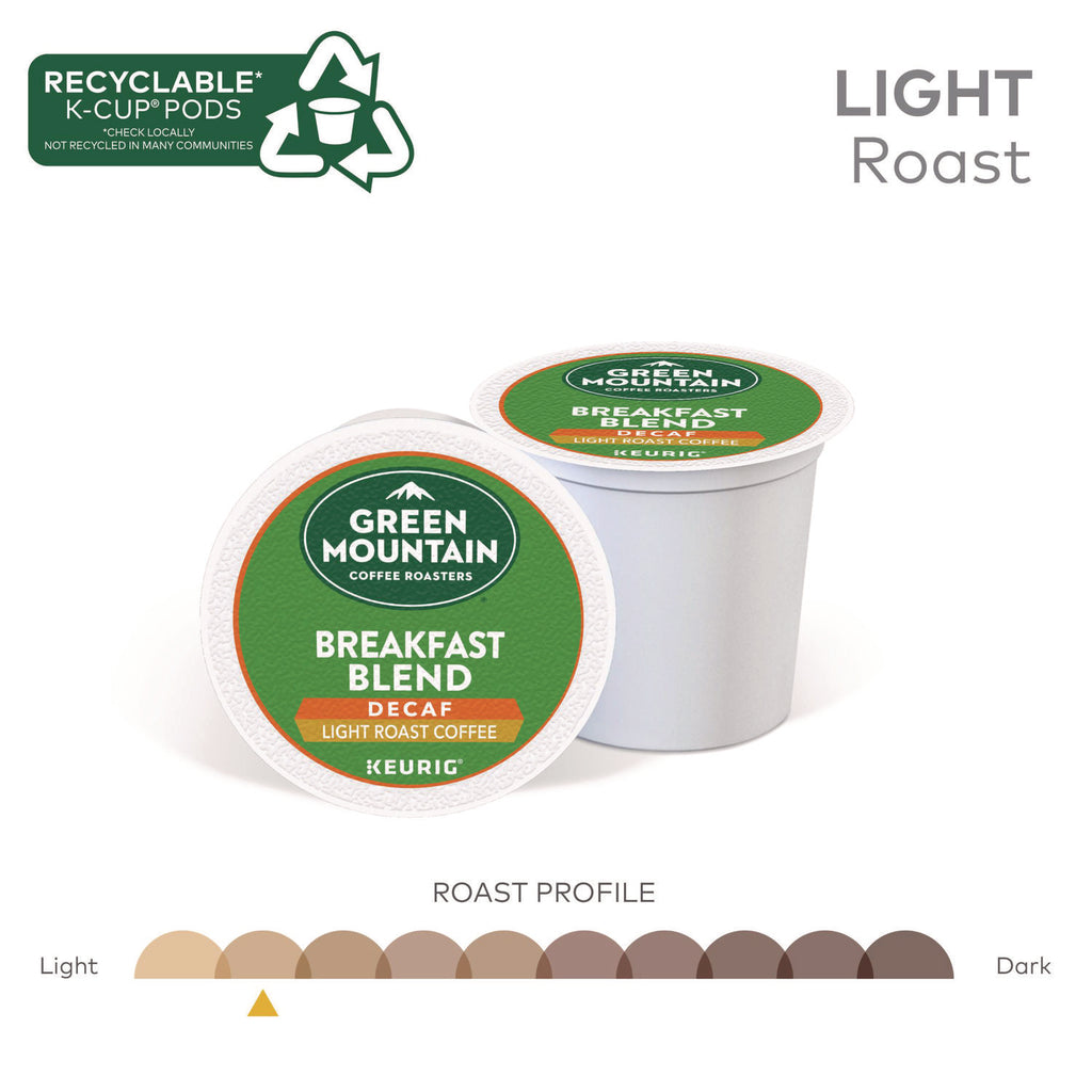 Breakfast Blend Decaf Coffee K-Cups, 24/Box