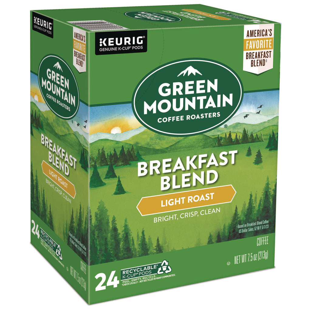 Breakfast Blend Coffee K-Cup Pods, 24/Box