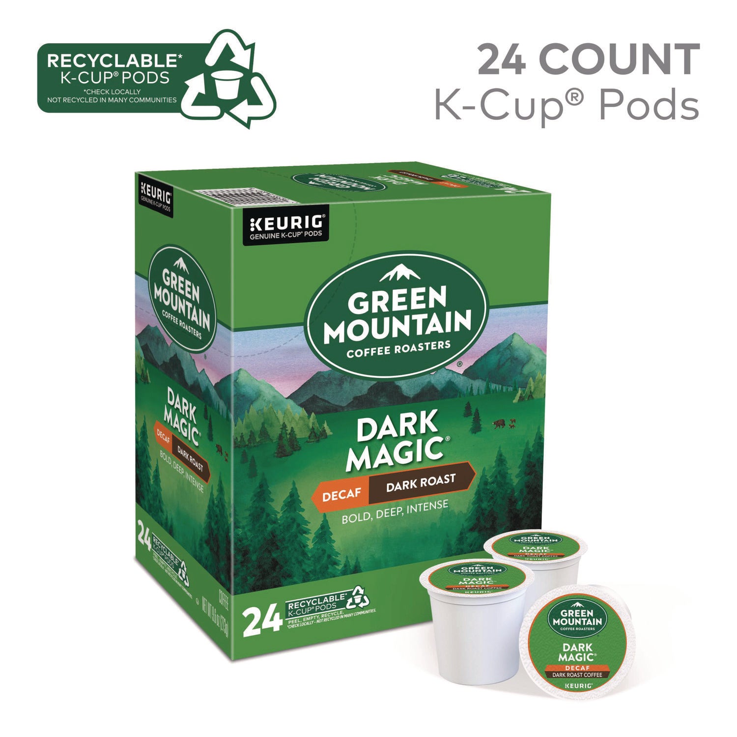 Dark Magic Decaf Extra Bold Coffee K-Cups, 96/Carton