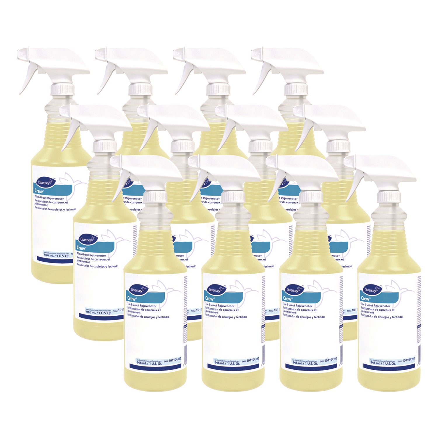 Crew Tile and Grout Rejuvenator, 32 oz Spray Bottle, 12/Carton