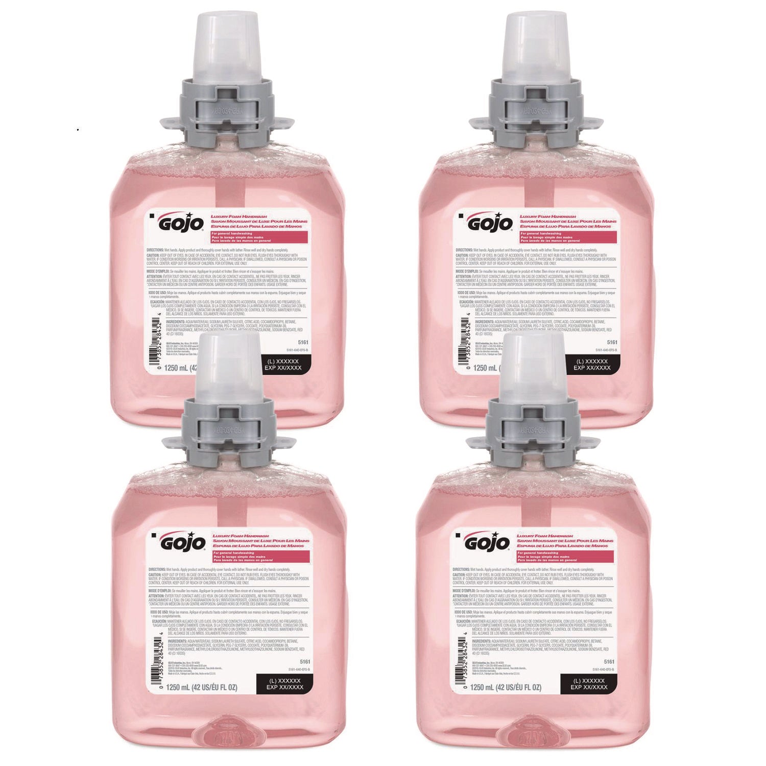 Luxury Foam Handwash Refill for FMX-12 Dispenser, Refreshing Cranberry, 1,250 mL, 4/Carton