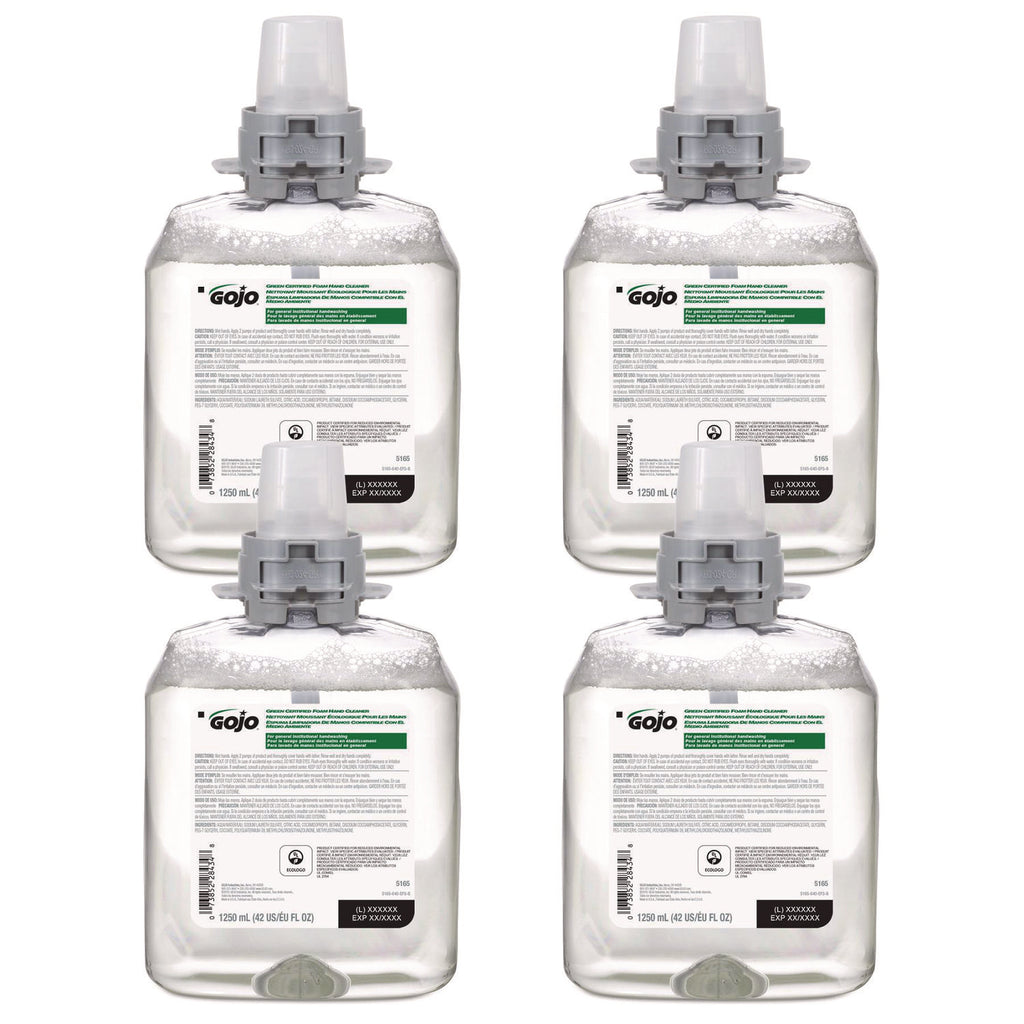 Green Certified Foam Hand Cleaner, Unscented, 1,250 mL Refill, 4/Carton