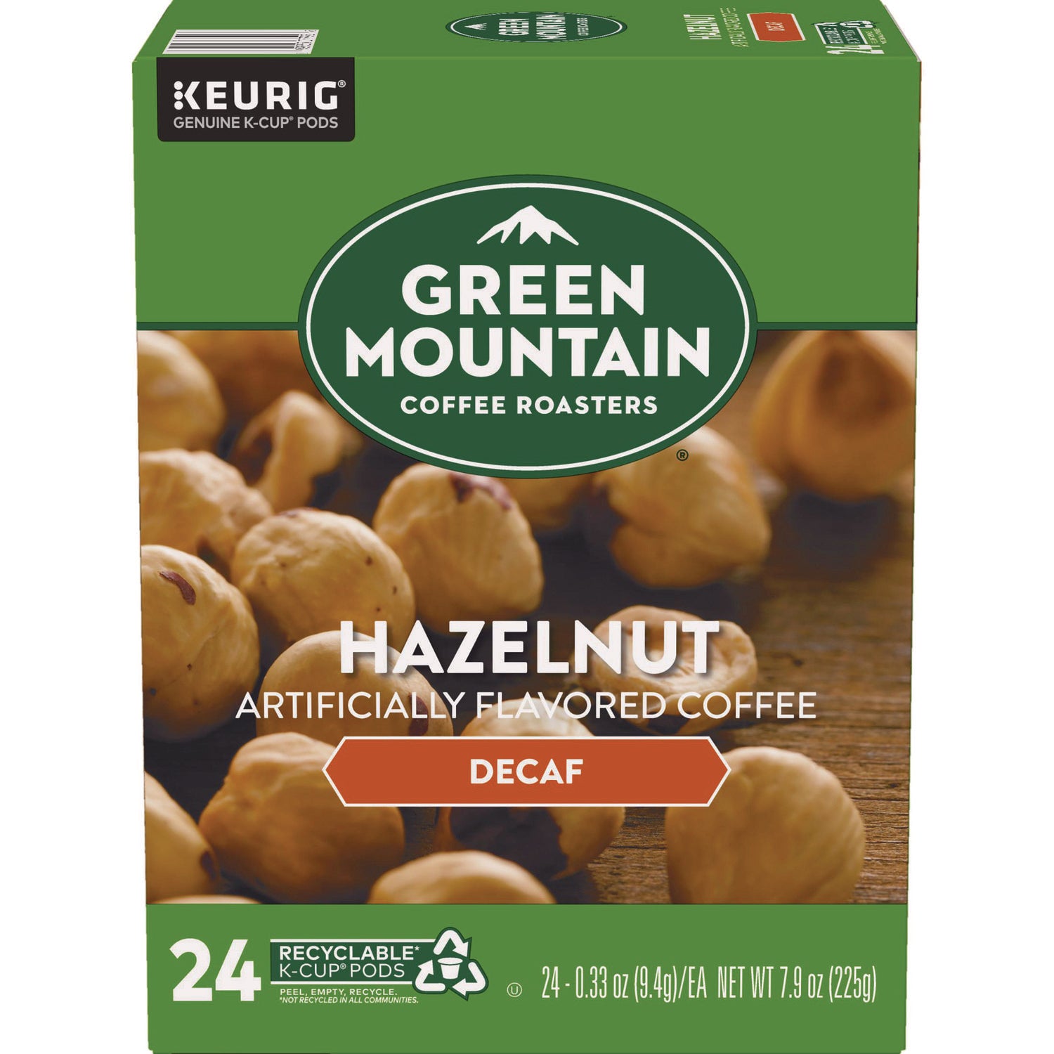 Hazelnut Decaf Coffee K-Cups, 24/Box