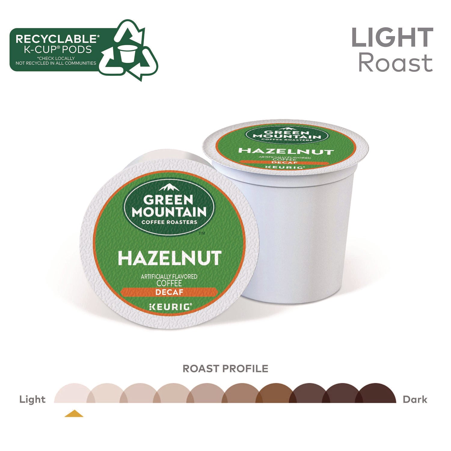 Hazelnut Decaf Coffee K-Cups, 96/Carton
