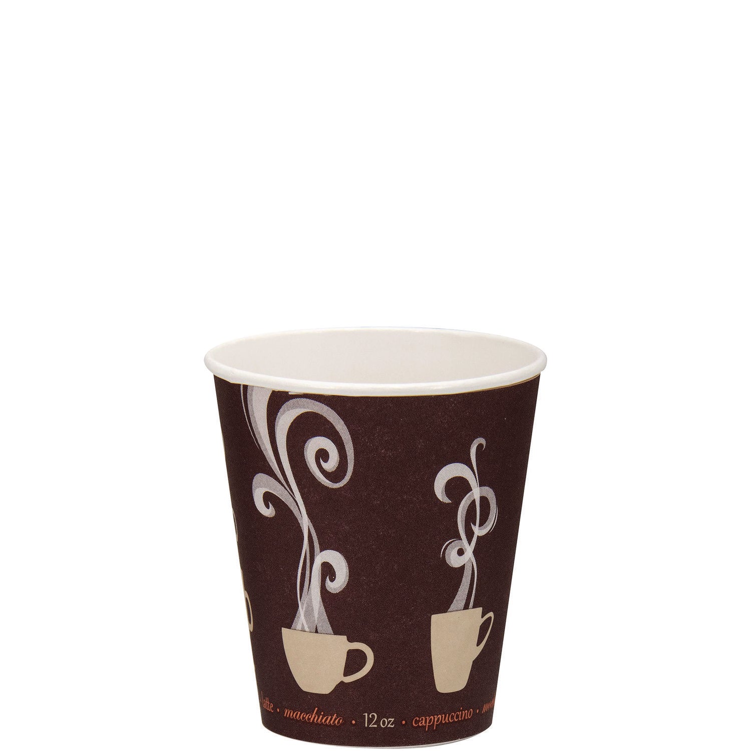 Thermoguard Insulated Paper Hot Cups, 12 Oz, Steam Print, 600/carton