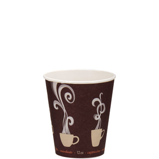 Thermoguard Insulated Paper Hot Cups, 12 Oz, Steam Print, 600/carton