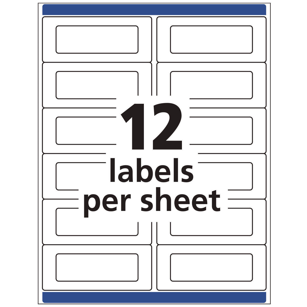 Send and Reply Piggyback Labels, Inkjet/Laser Printers, 1.63 x 4, White, 12/Sheet, 20 Sheets/Pack