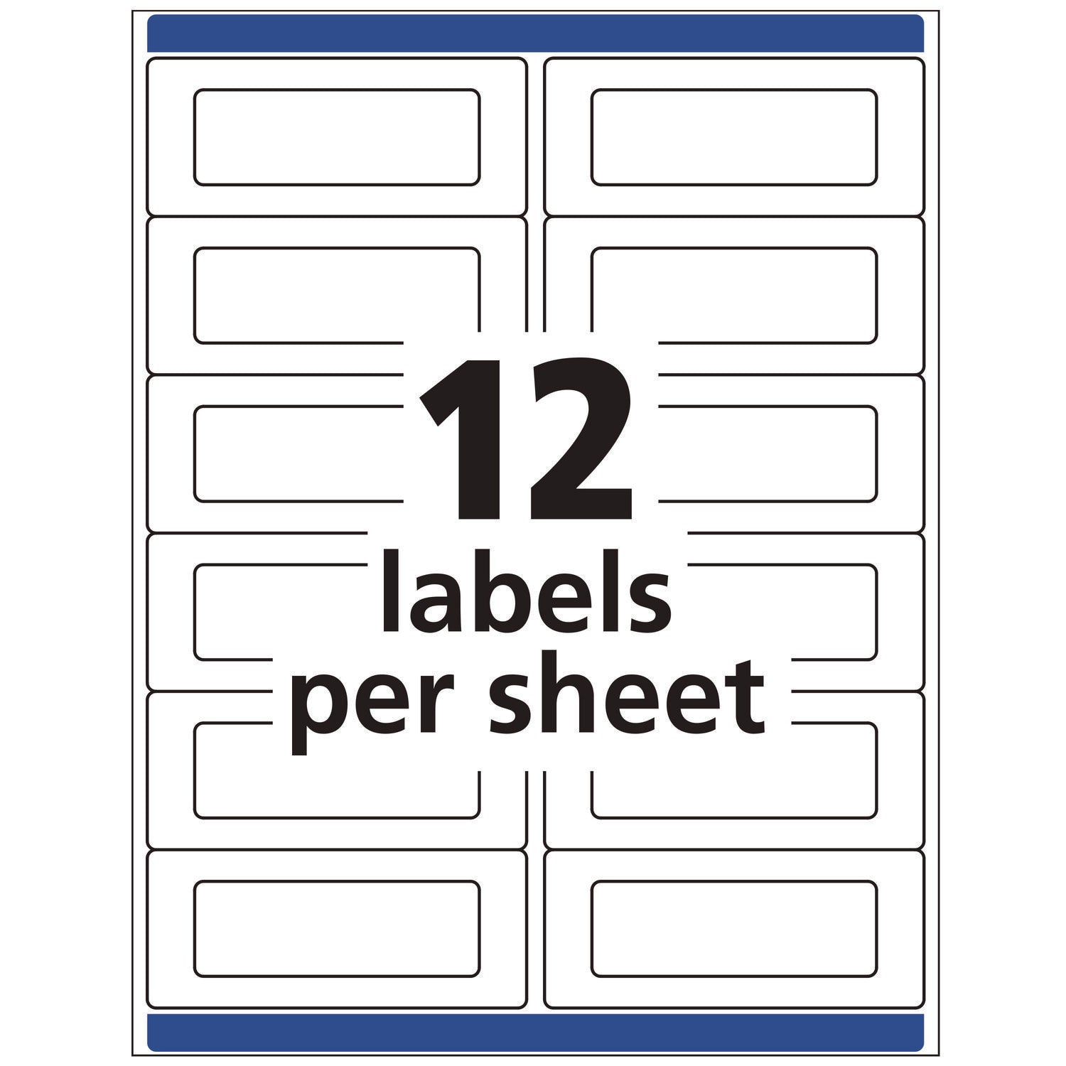 Send and Reply Piggyback Labels, Inkjet/Laser Printers, 1.63 x 4, White, 12/Sheet, 20 Sheets/Pack