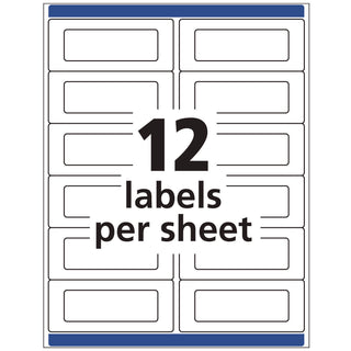Send and Reply Piggyback Labels, Inkjet/Laser Printers, 1.63 x 4, White, 12/Sheet, 20 Sheets/Pack