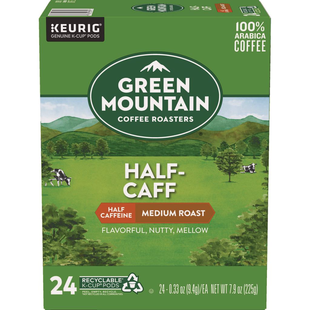 Half-Caff Coffee K-Cups, 24/Box