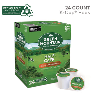 Half-Caff Coffee K-Cups, 24/Box