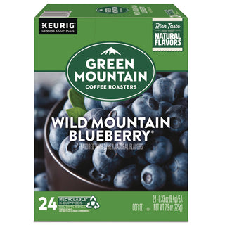 Fair Trade Wild Mountain Blueberry Coffee K-Cups, 24/Box