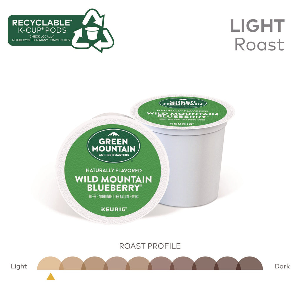 Fair Trade Wild Mountain Blueberry Coffee K-Cups, 24/Box