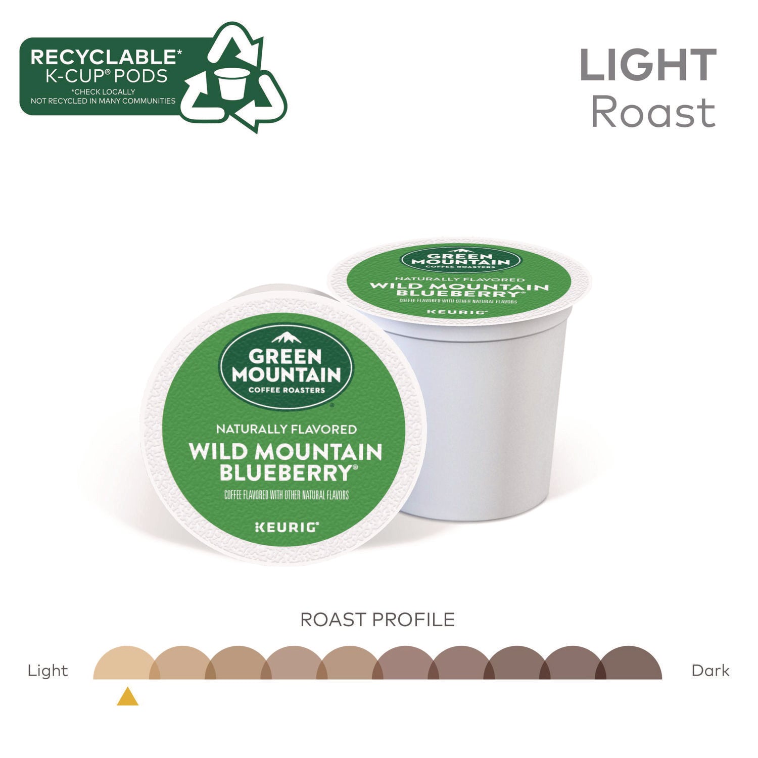 Fair Trade Wild Mountain Blueberry Coffee K-Cups, 96/Carton