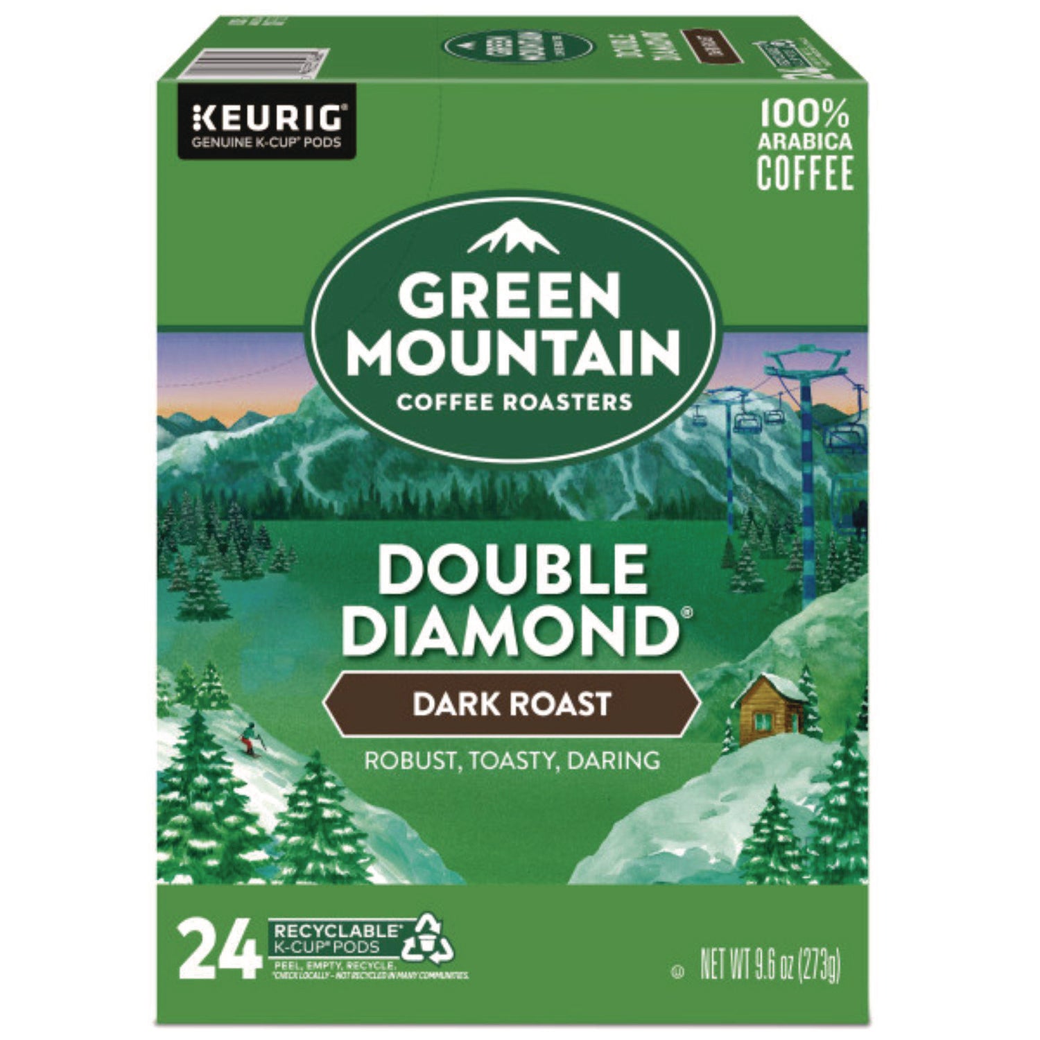Double Black Diamond Extra Bold Coffee K-Cups, 24/Box