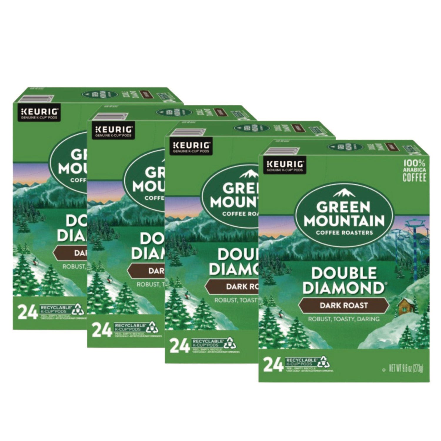 Double Black Diamond Extra Bold Coffee K-Cups, 96/Carton
