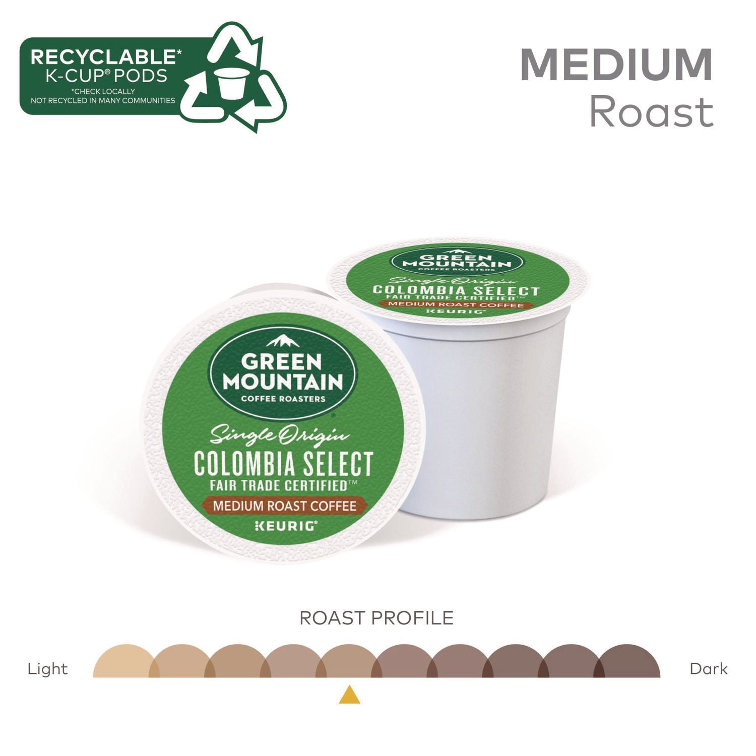 Colombian Fair Trade Select Coffee K-Cups, 24/Box
