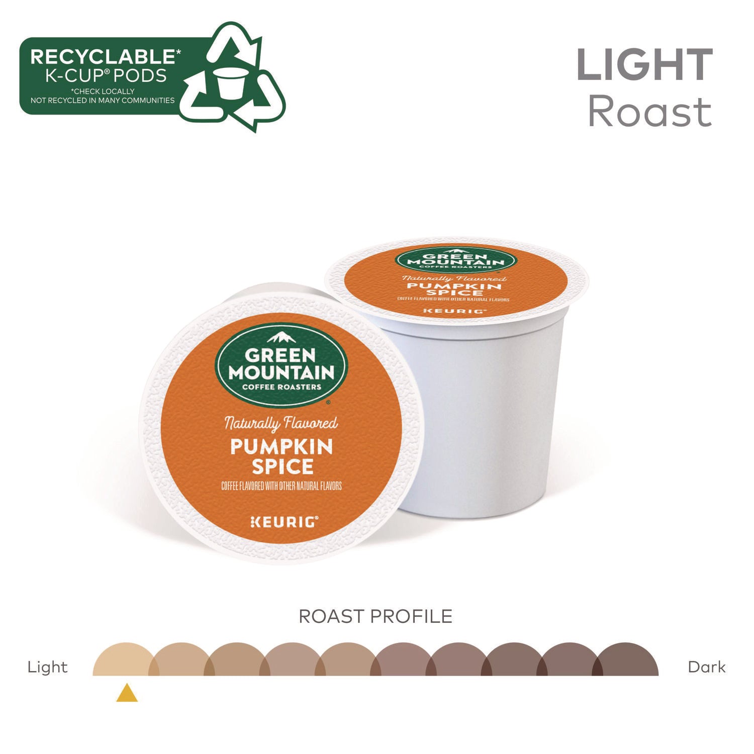 Fair Trade Certified Pumpkin Spice Flavored Coffee K-Cups, 24/Box