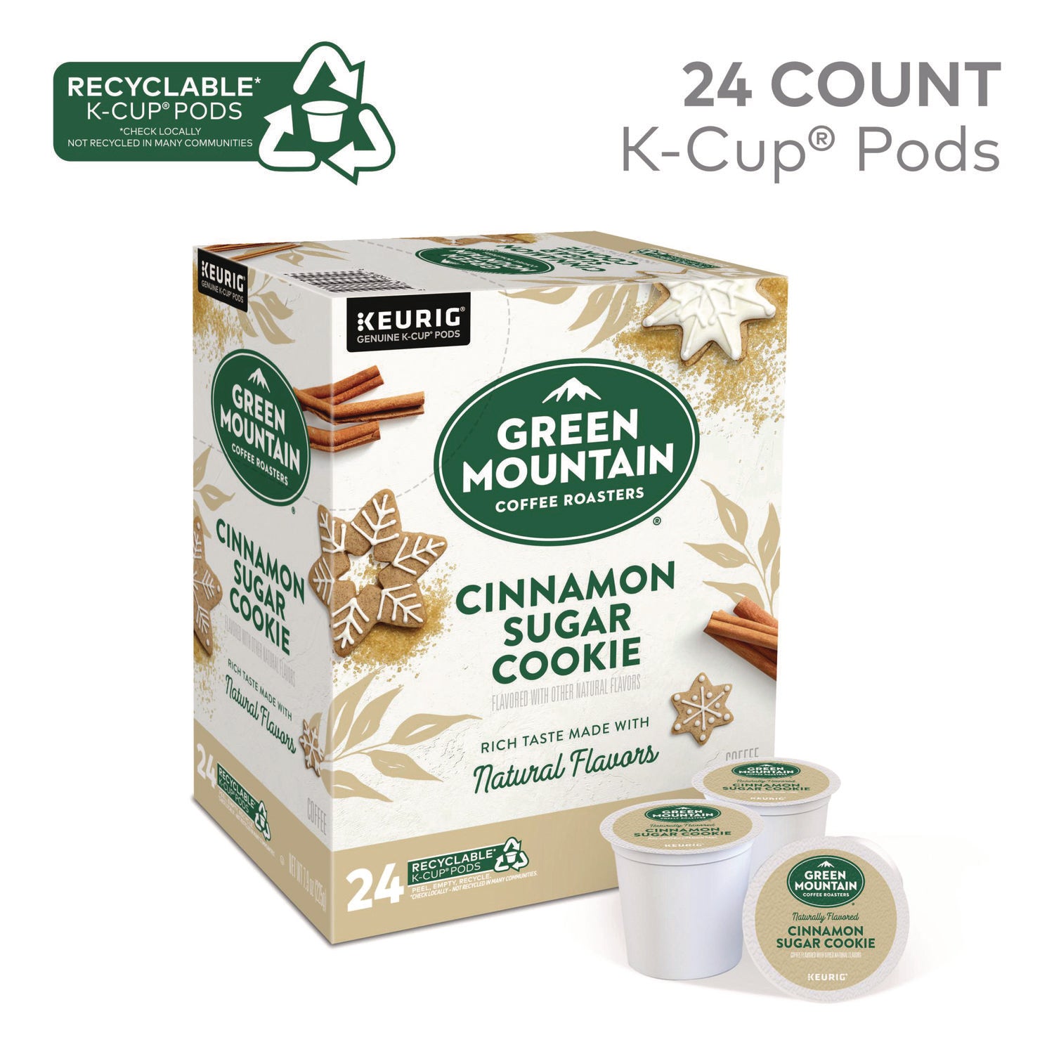 Cinnamon Sugar Cookie Coffee K-Cups, 24/Box