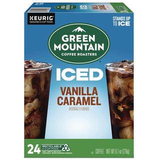 Vanilla Caramel Brew Over Ice Coffee K-Cups, 24/Box