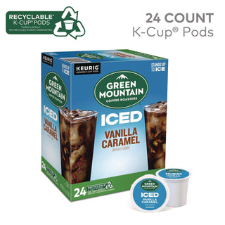 Vanilla Caramel Brew Over Ice Coffee K-Cups, 24/Box