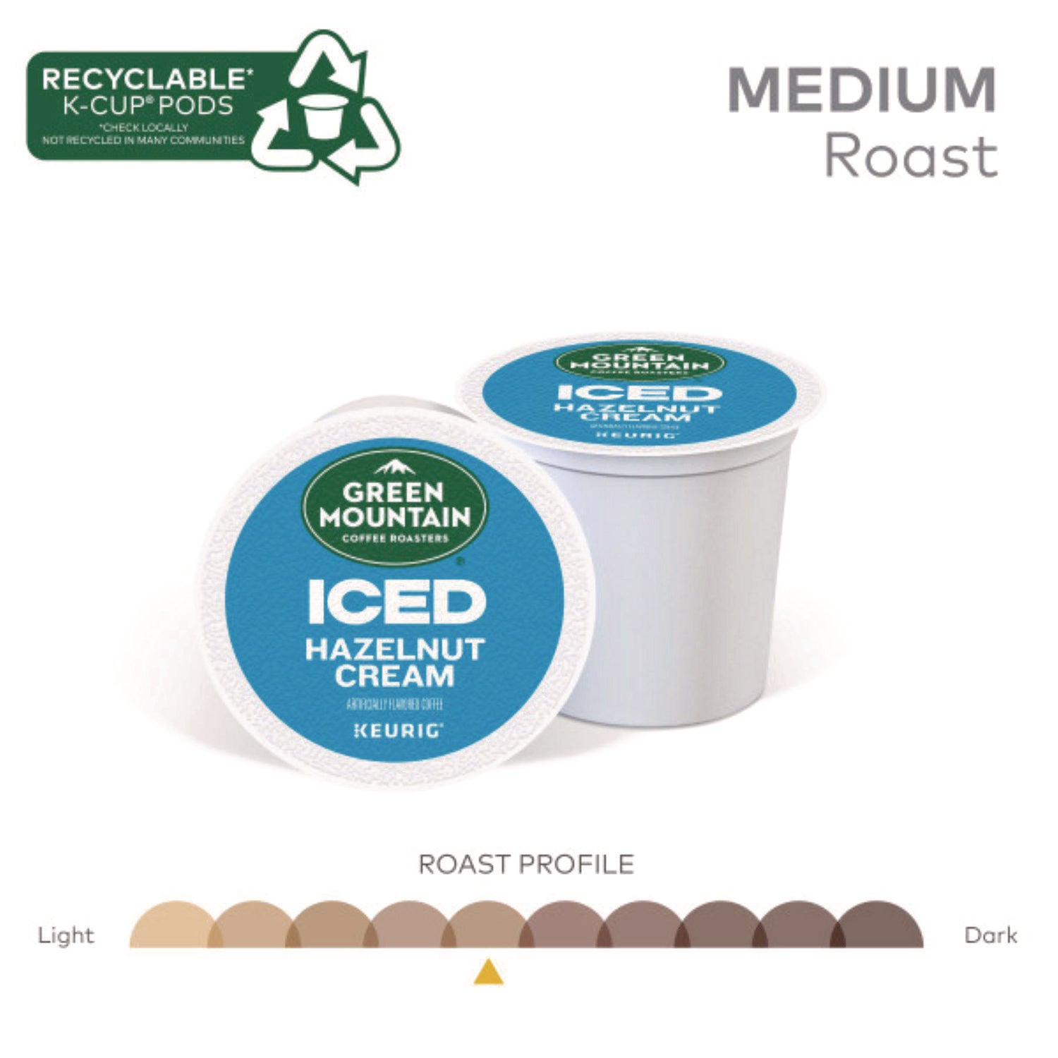Hazelnut Cream Brew Over Ice Coffee K-Cups, 24/Box