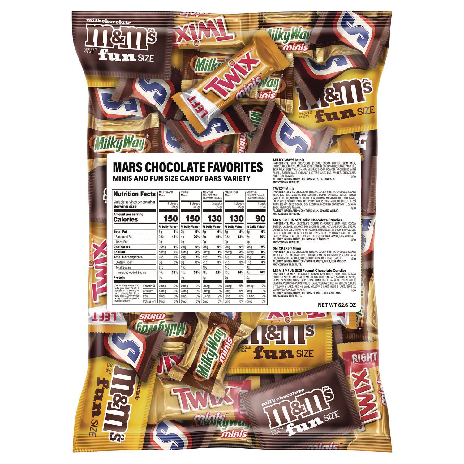 Minis Mix Variety Pack, 62.6 oz Bag, Ships in 1-3 Business Days