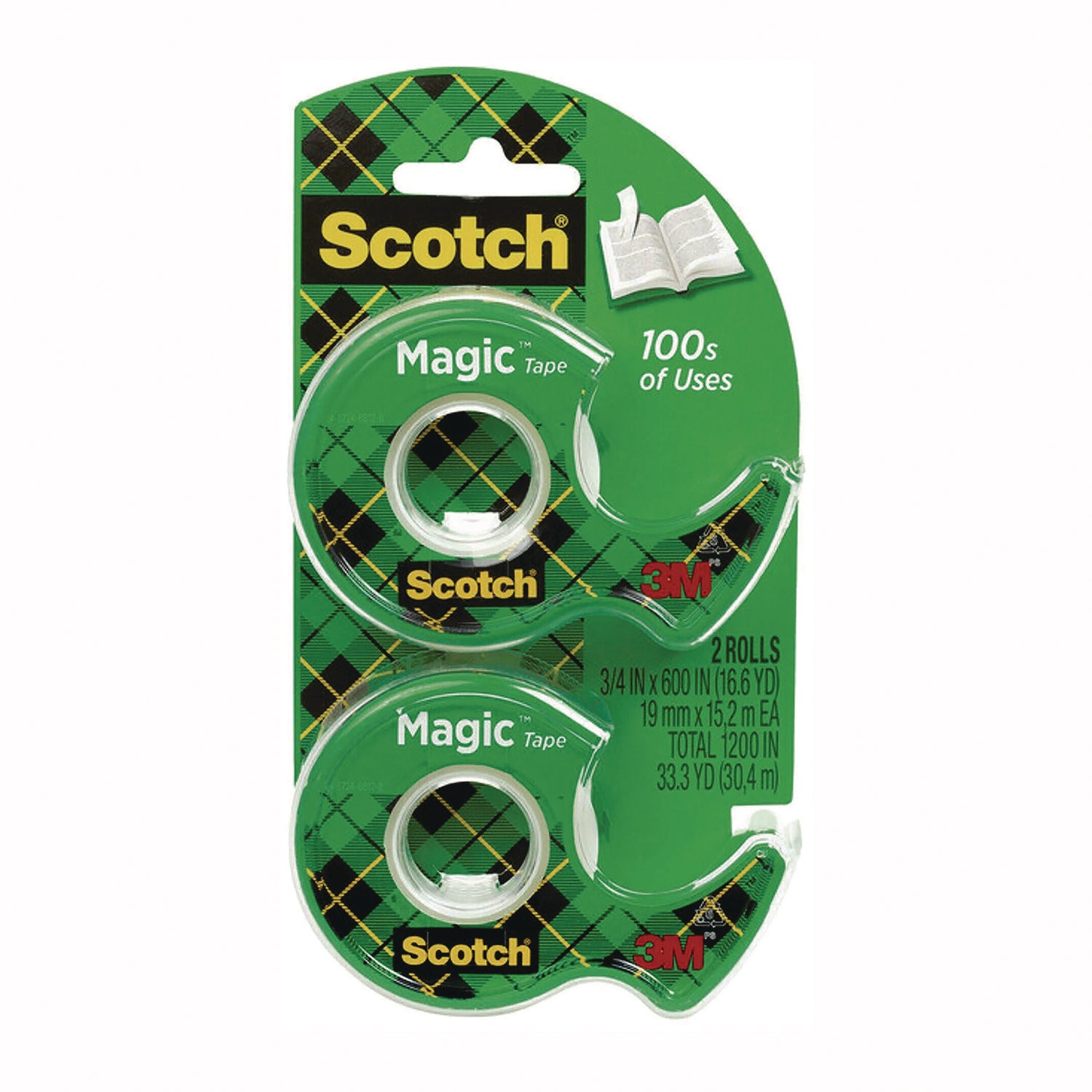 Tape,3/4"X600", 2/Pk
