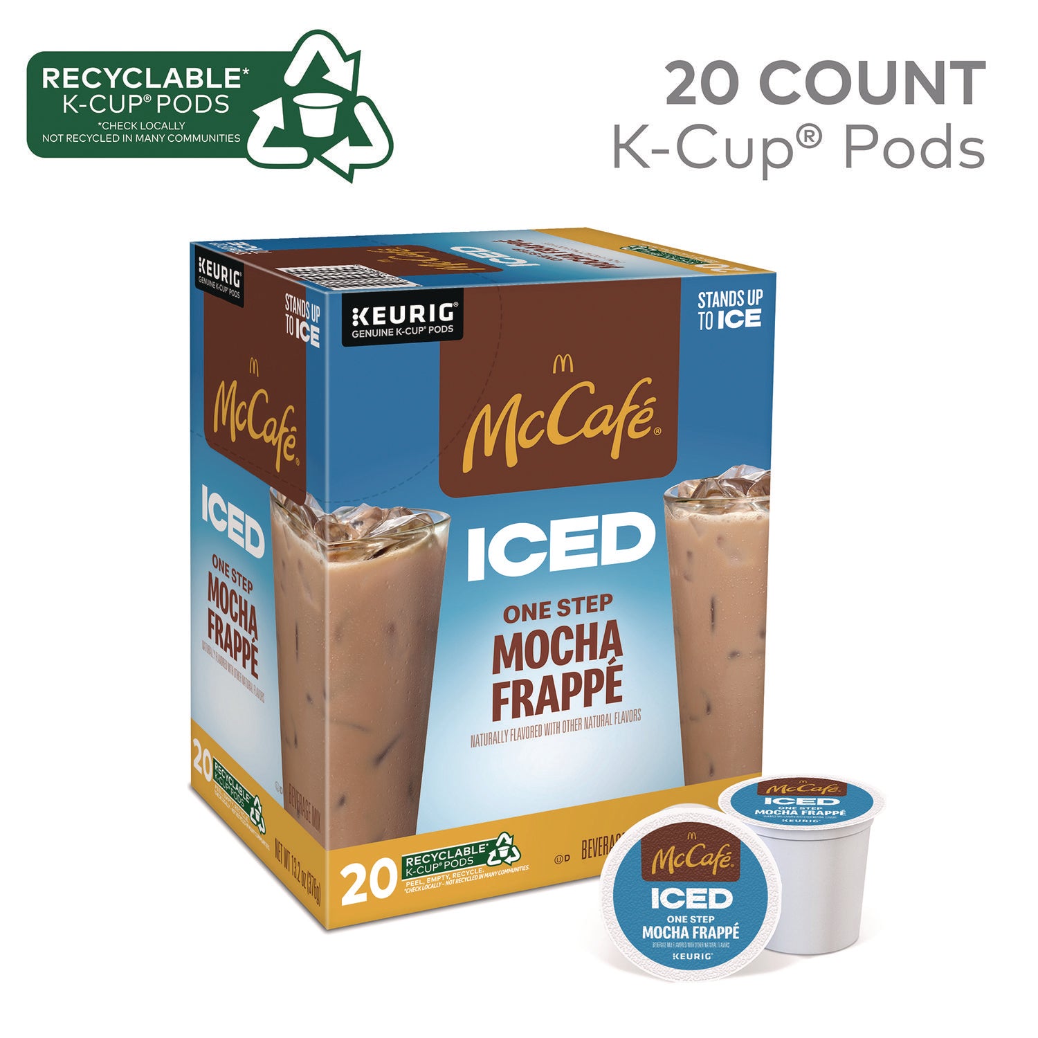 McCafe K-Cup Iced One-Step Mocha Frappe - Compatible with Keurig Brewer - Medium - 24 / Box