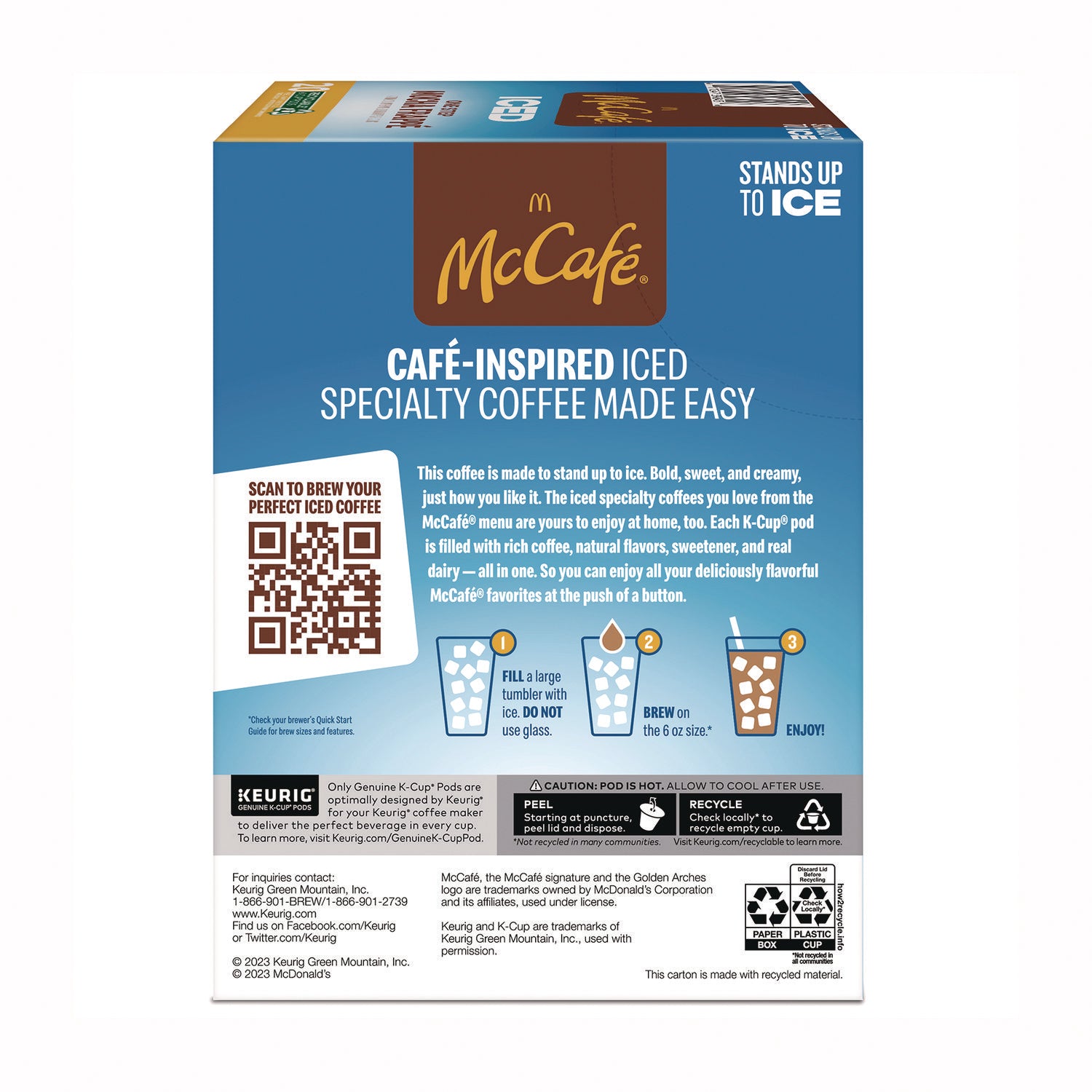 McCafe K-Cup Iced One-Step Mocha Frappe - Compatible with Keurig Brewer - Medium - 24 / Box