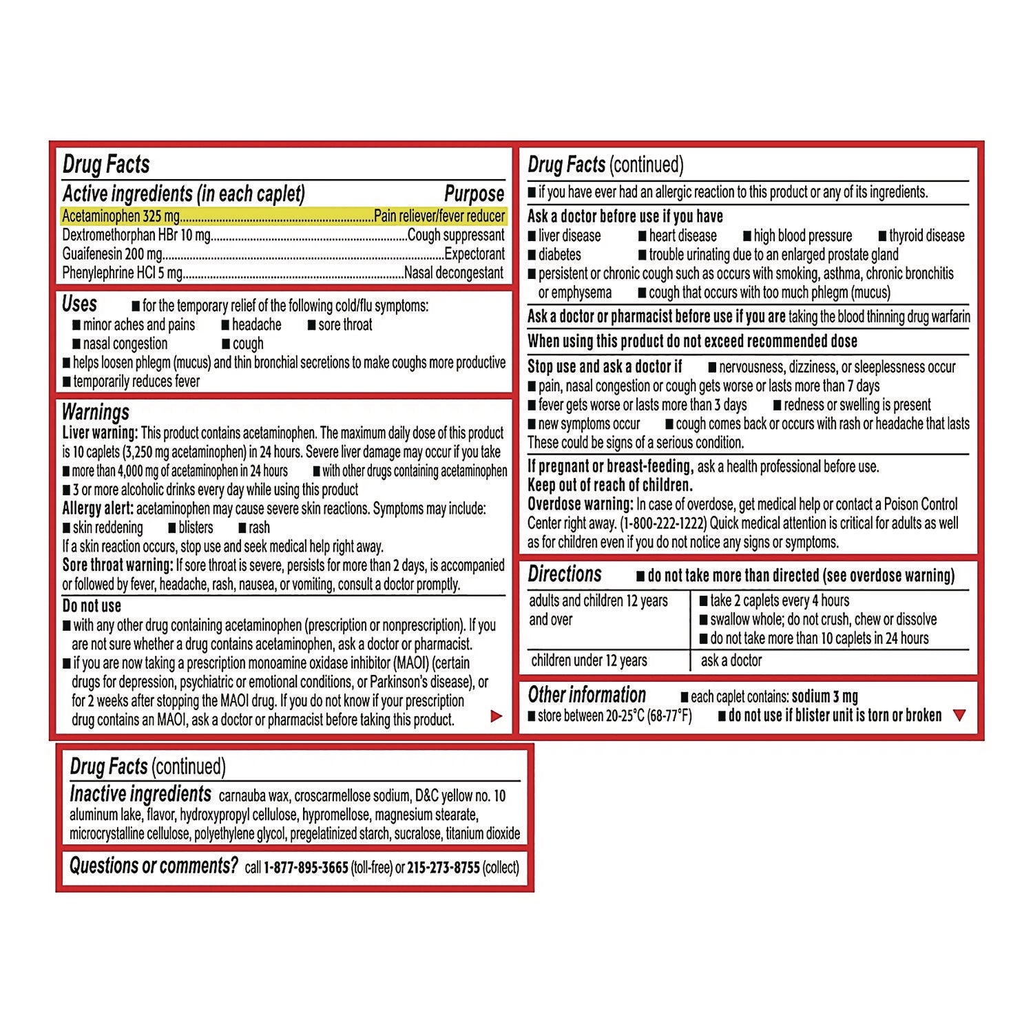 Tylenol Cold & Flu Severe Single-Dose Packets - For Tylenol Cold, Flu, Fever, Body Ache, Pain, Headache, Sore Throat, Nasal Congestion, Cough - 30 / BoxPacket