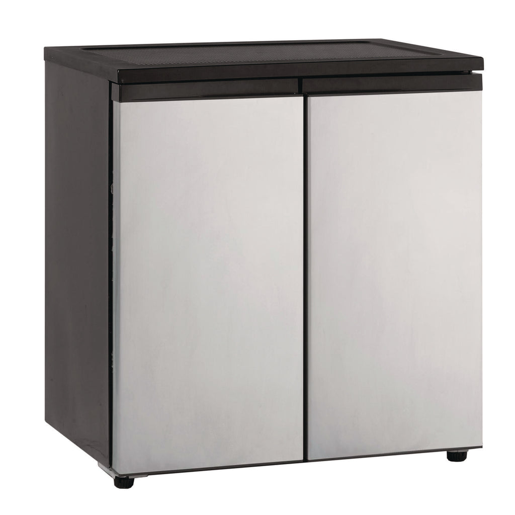 5.5 CF Side by Side Refrigerator/Freezer, Black/Stainless Steel
