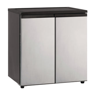5.5 CF Side by Side Refrigerator/Freezer, Black/Stainless Steel