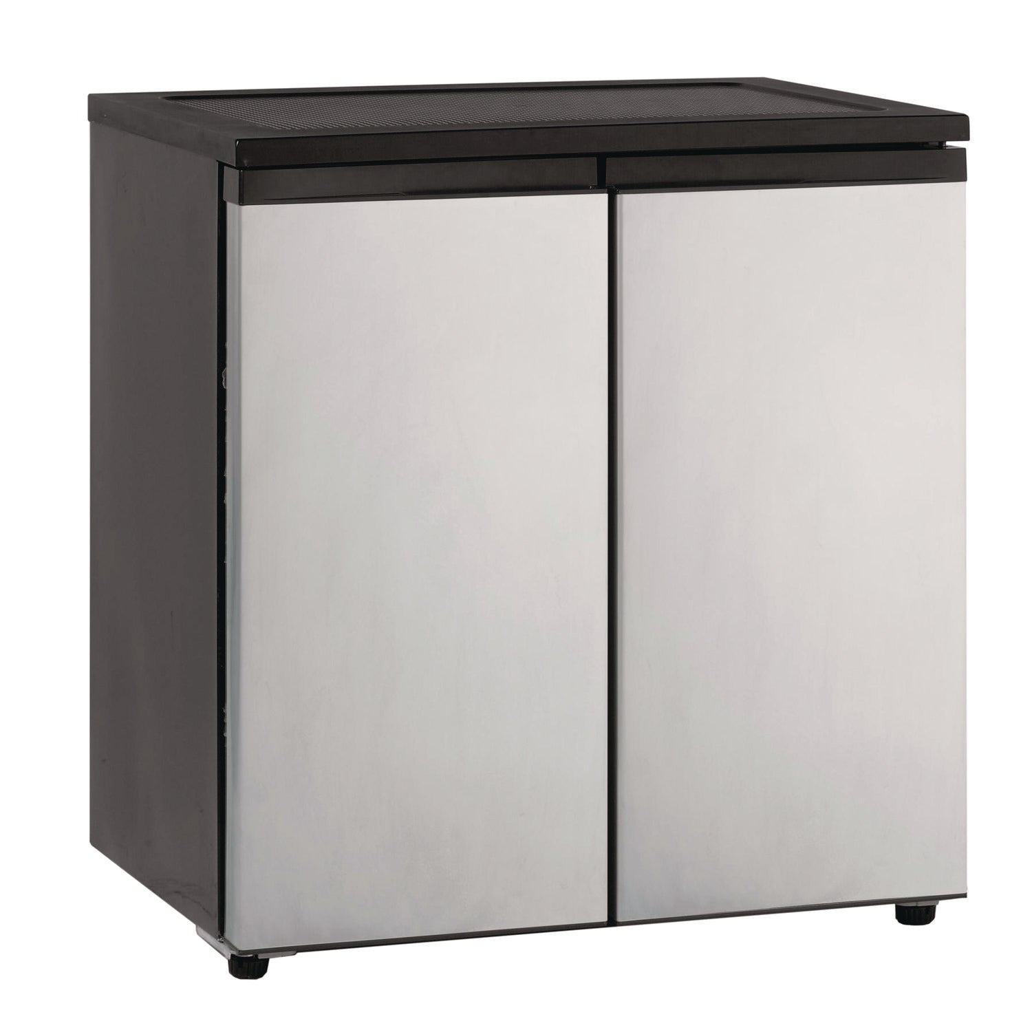 5.5 CF Side by Side Refrigerator/Freezer, Black/Stainless Steel