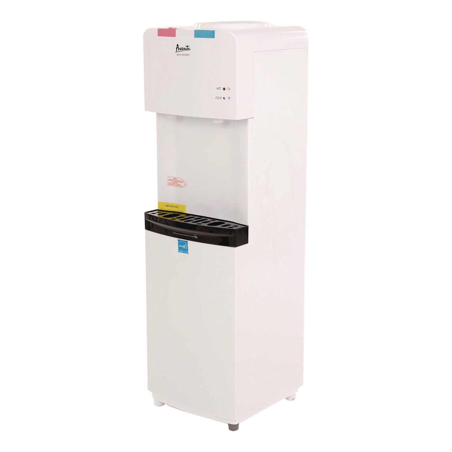Hot and Cold Water Stand Up Dispenser, 3-5 gal, 11 x 12 x 36, White