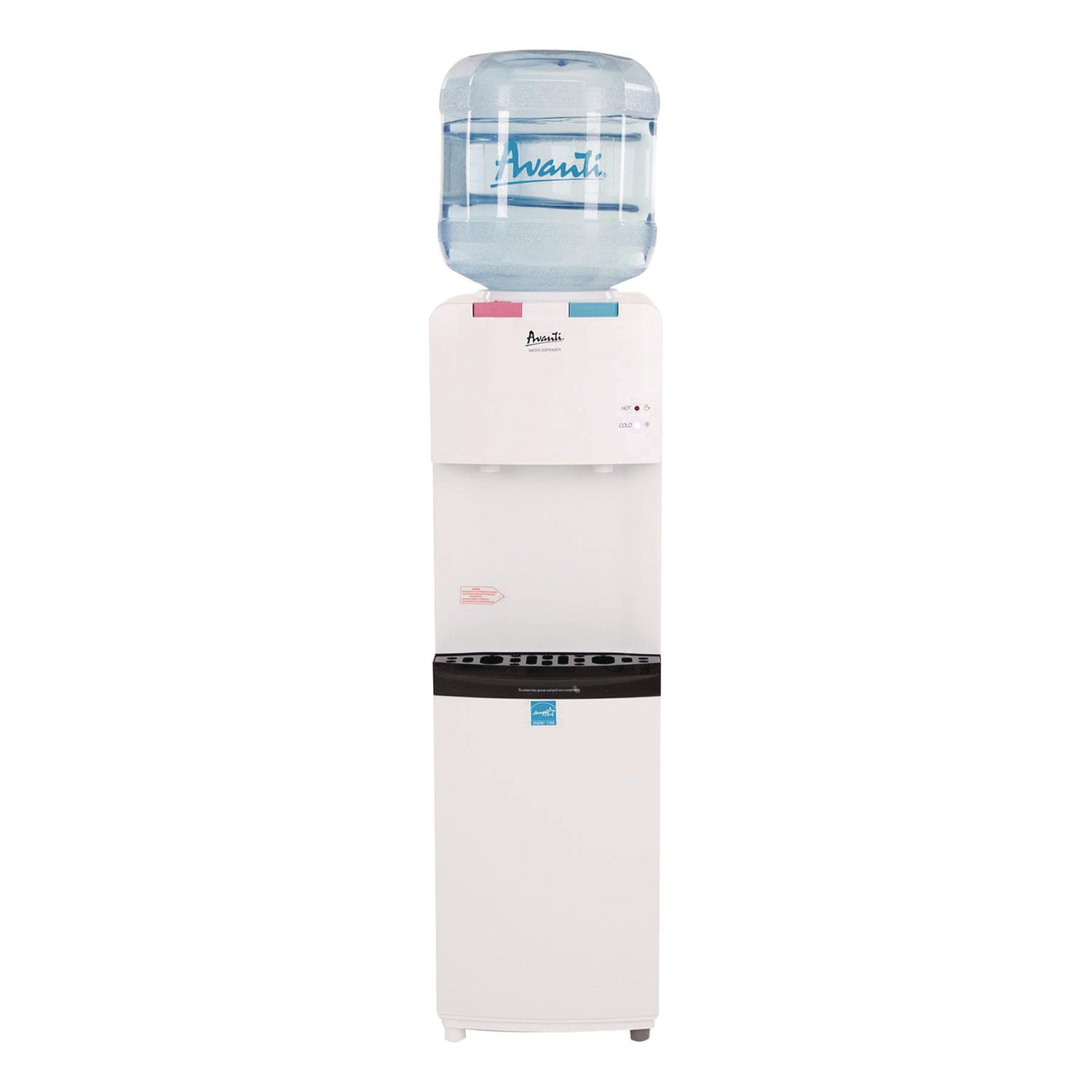 Hot and Cold Water Stand Up Dispenser, 3-5 gal, 11 x 12 x 36, White