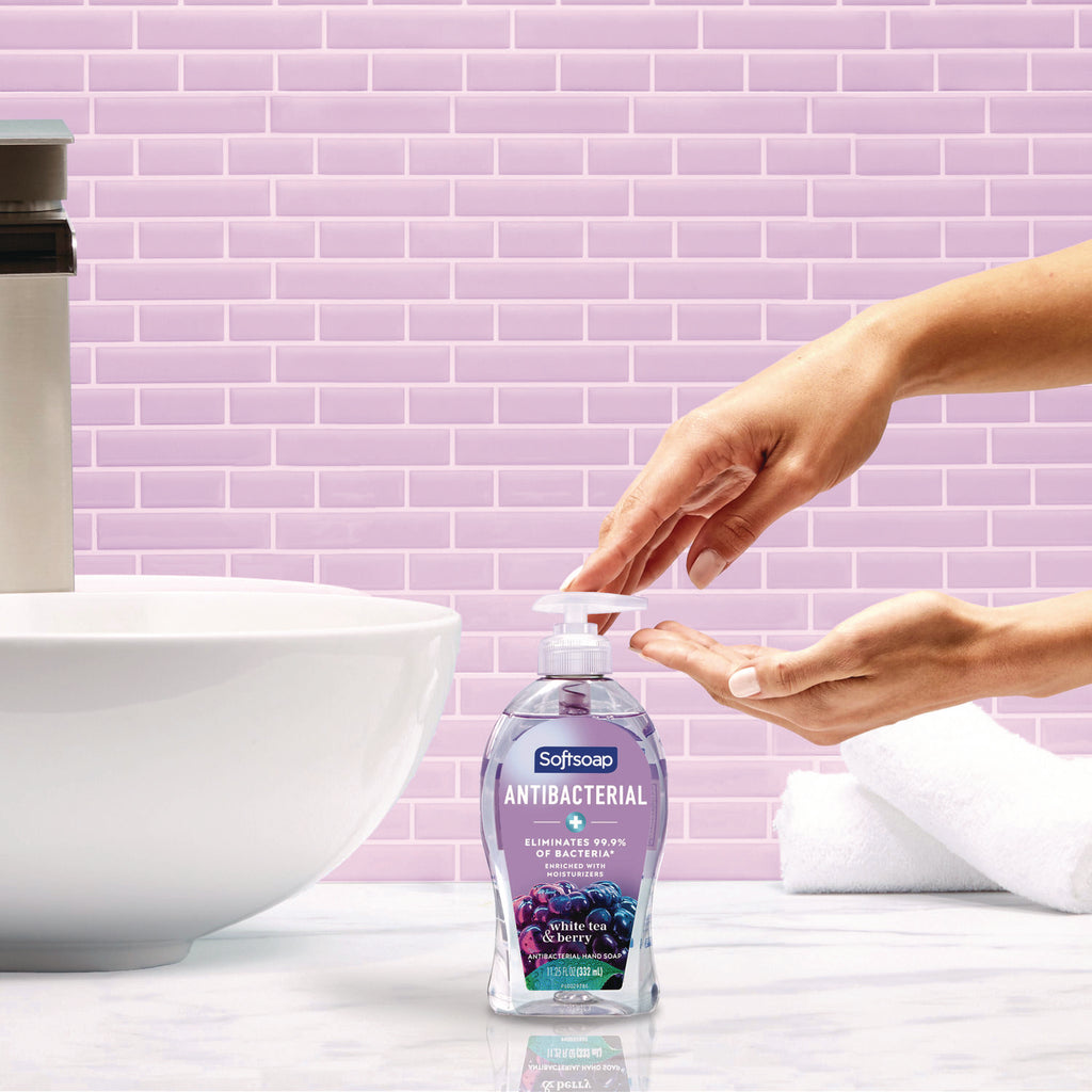 Antibacterial Hand Soap, White Tea and Berry Fusion, 11.25 oz Pump Bottle