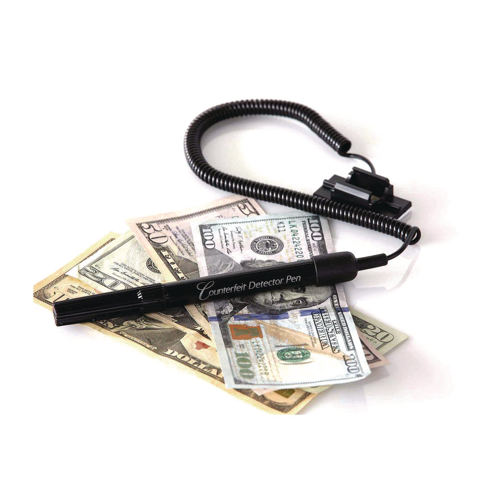 Smart-Money Counterfeit Bill Detector Pen with Coil and Clip, U.S. Currency